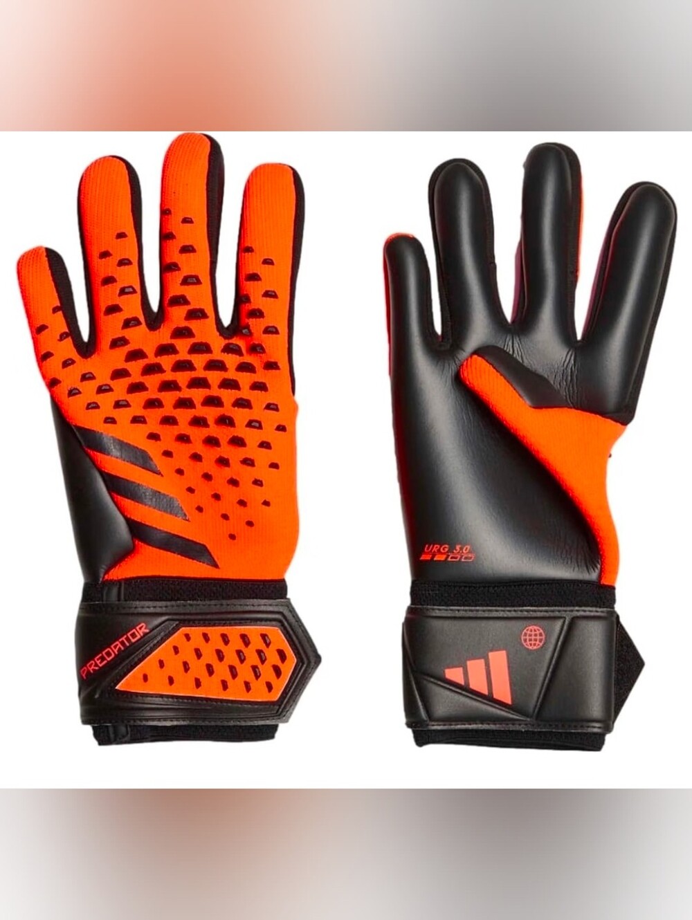 adidas Predator GL Negative Cut Goalkeeper Solar Orange Gloves, Size 9, NIB*